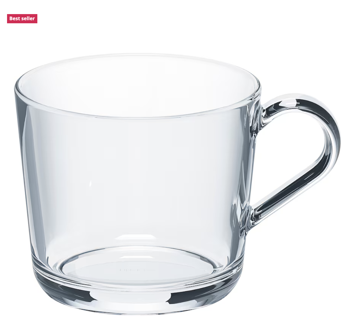 IKEA 365+ Mug, clear glass, 36 cl